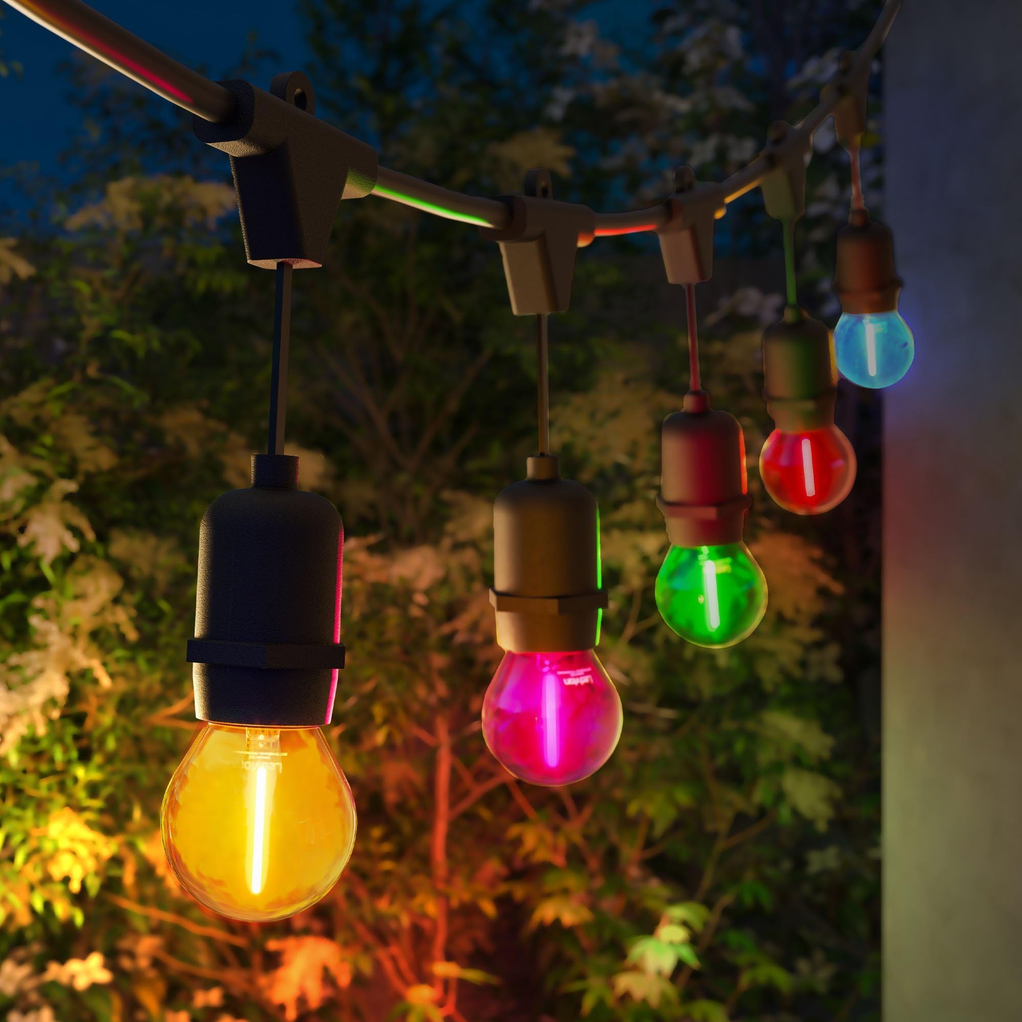Ledvion - LED Guirlande Lumineuse, 20M, IP65, 20W, 220-240V, Incl. 20 LED, Guirlande Lumineuse Extérieure Électrique, Éclairage De Jardin, Étanche, Connectable