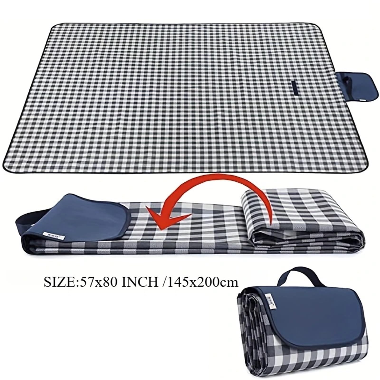 Tapis De Pique Nique Couverture de Pique-Nique, Couverture de Plage, Tapis de Sable Pliable, léger et imperméable