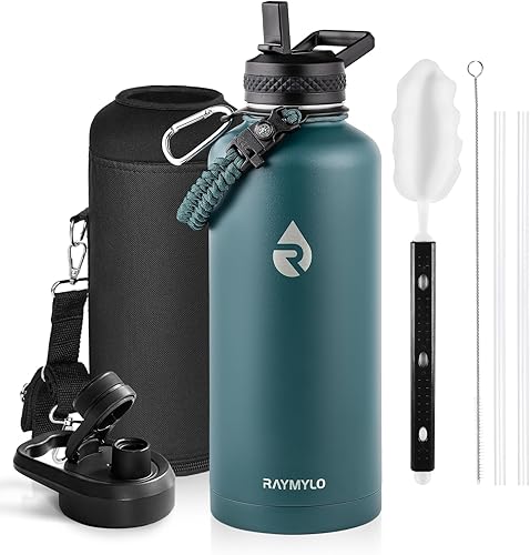 Miniatura 65 de Botella de agua aislada de 24 onzas, de acero inoxidable con triple pared al vacío (fría durante 48 horas, caliente durante 24 horas), a prueba de