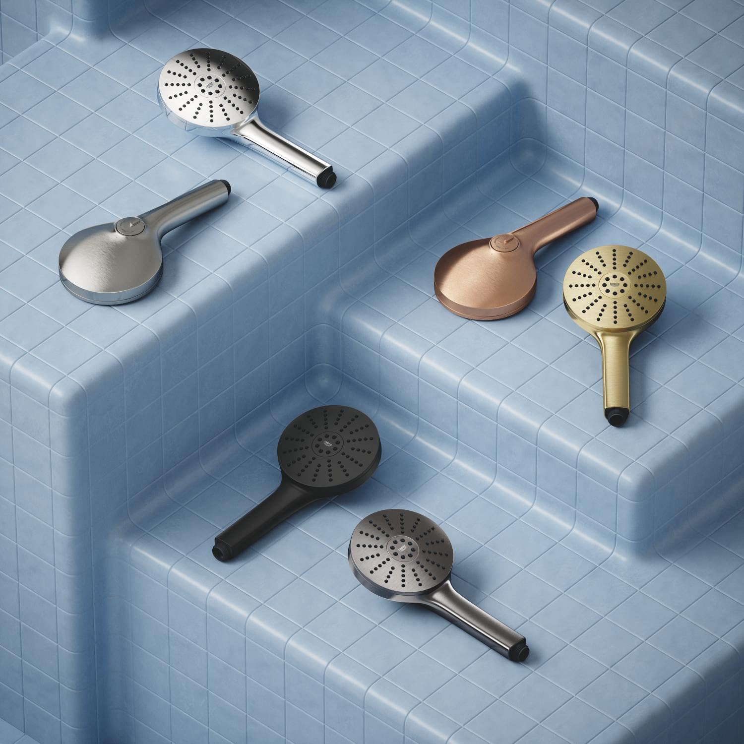 GROHE Vitalio Joy+ 120 Set Doccia: (doccetta ⌀ 120 mm 3 getti, risparmio idrico 6,3 l/min, protezione antiscottatura, tubo flessibile 1,75 m, asta 60 cm con piatto doccia), cromato, 1348660000