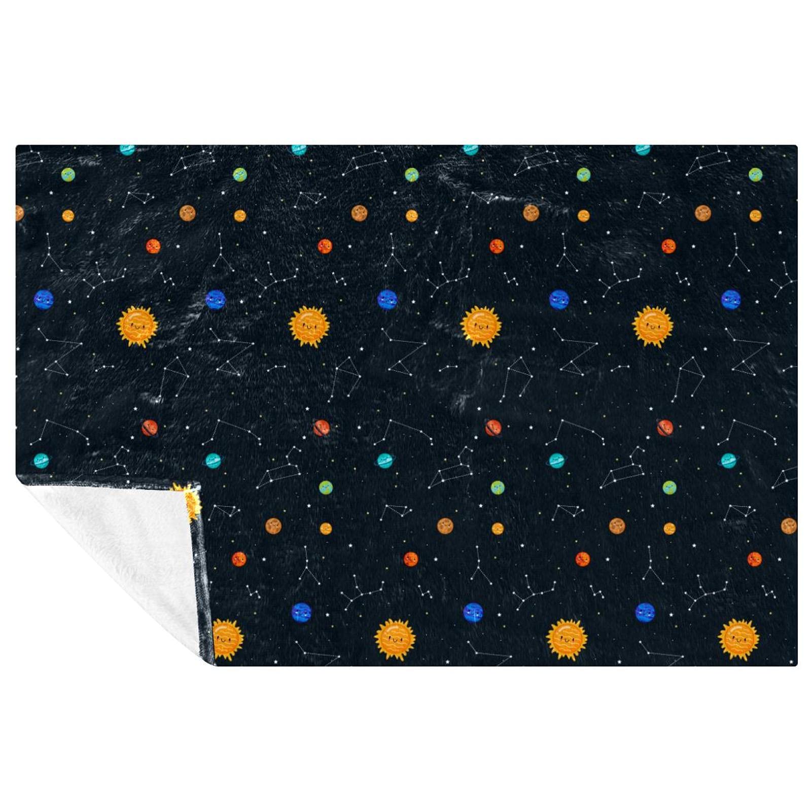 Couverture chaude galaxie anti-froid pour canapé et camping 150x100
