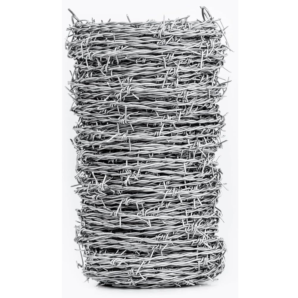Recinzione in filo spinato a 4 punti, spessore 50 m, per artigianato e deterrente per animali da giardino, ideale per progetti di sicurezza e esterni