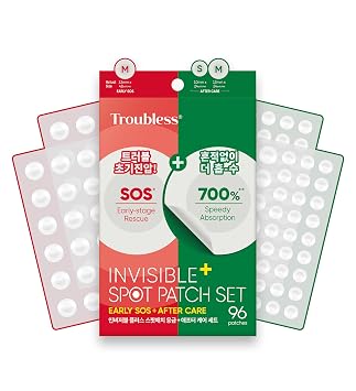 Troubless Invisible Spot Patch EARLY SOS + AFTER CARE 1cm & 1.2cm, 96 EA