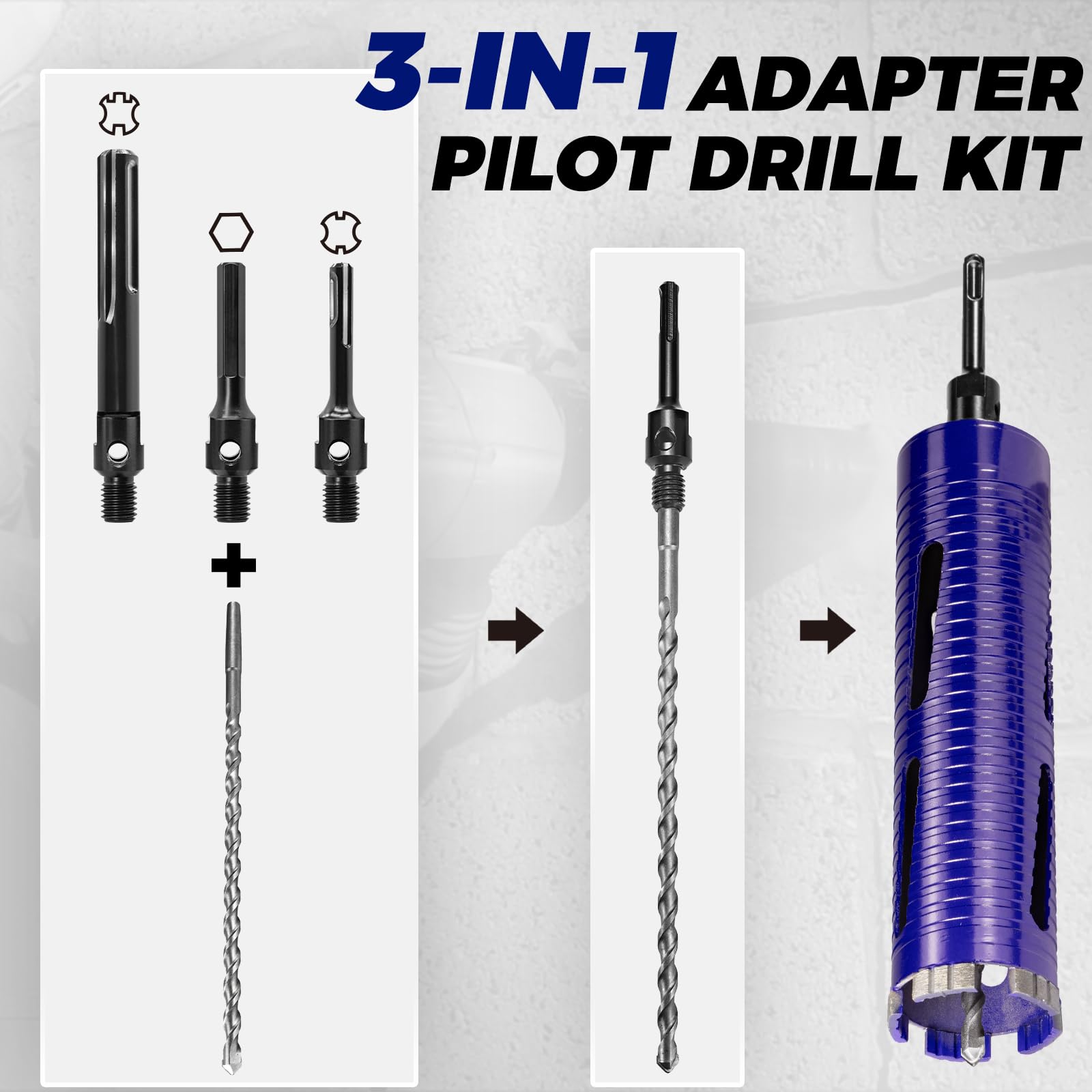 Pro Core Drill Bit - 2" with Adapters & FREE Shipping -5 Pro Core Drill Bit - 2" with Adapters & FREE Shipping -5