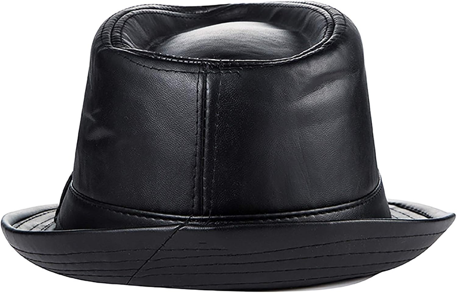 Winter Hats,Men Fedora Hat Top Hat Autumn and Winter Retro Leather Panama Jazz Cap