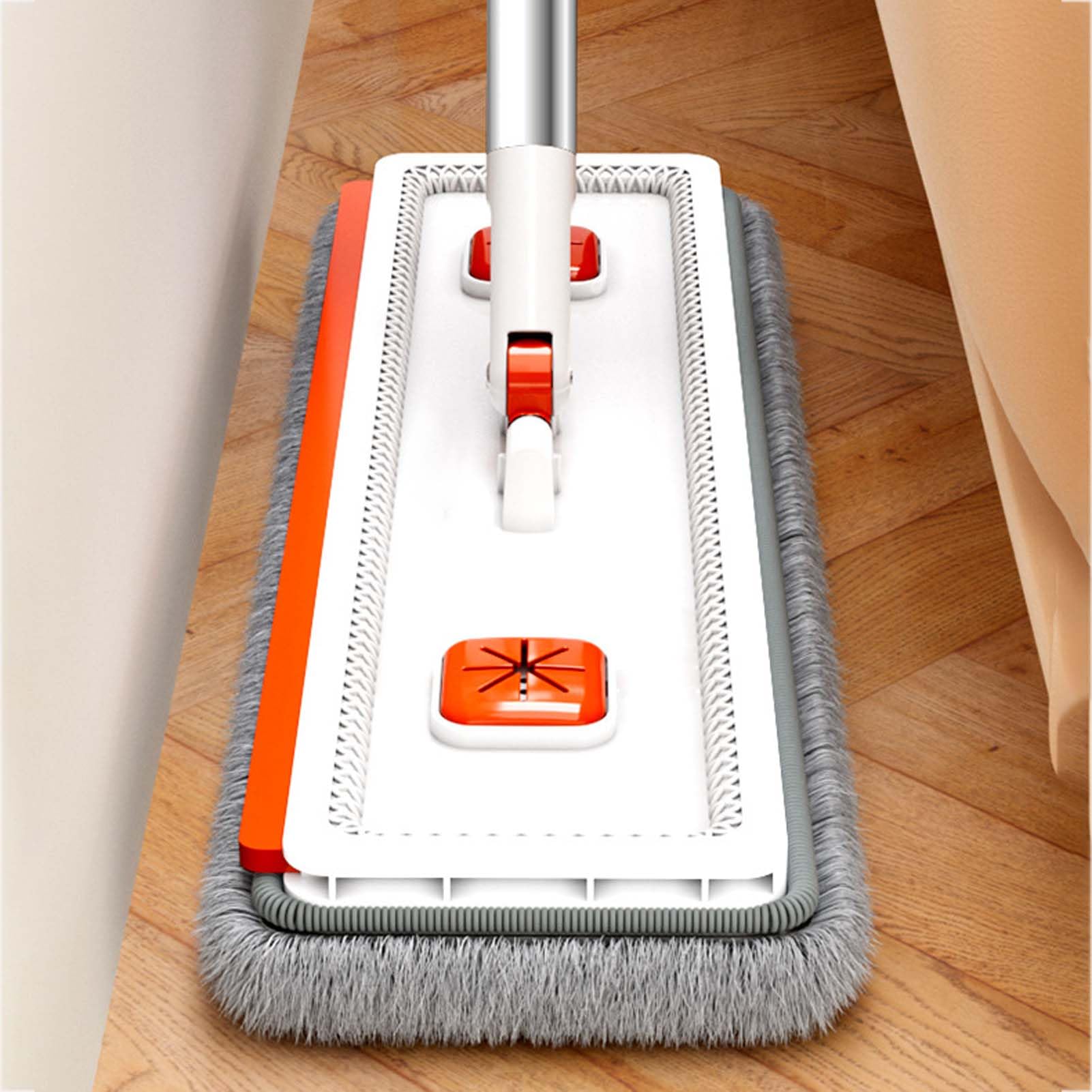 Mopa Fregona con Paño Microfibra, Fregona para Limpieza De Suelos, Mopa Lavable Y Reutilizable con Gran Absorción, Limpiador De Suelos con Mango Ajustable para Cocina Baño Y Hogar