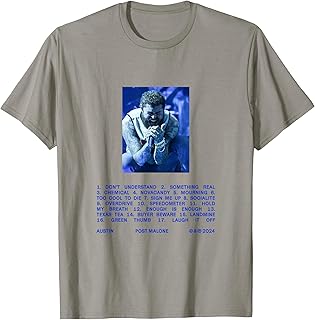 Official Post Malone Austin Tracklist T-Shirt