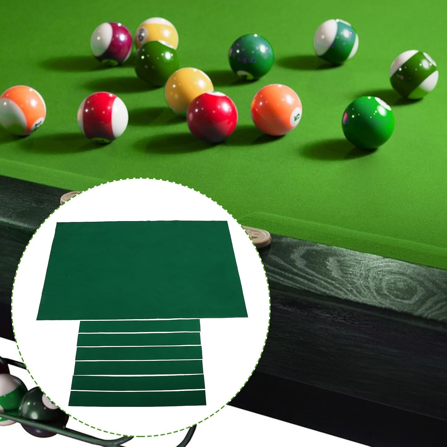 Outanaya Pool Table Cover Wear-Resistant Fiber Material, Sturdy and Elegant Billiard Cloth Suitable for Indoor and Outdoor Use