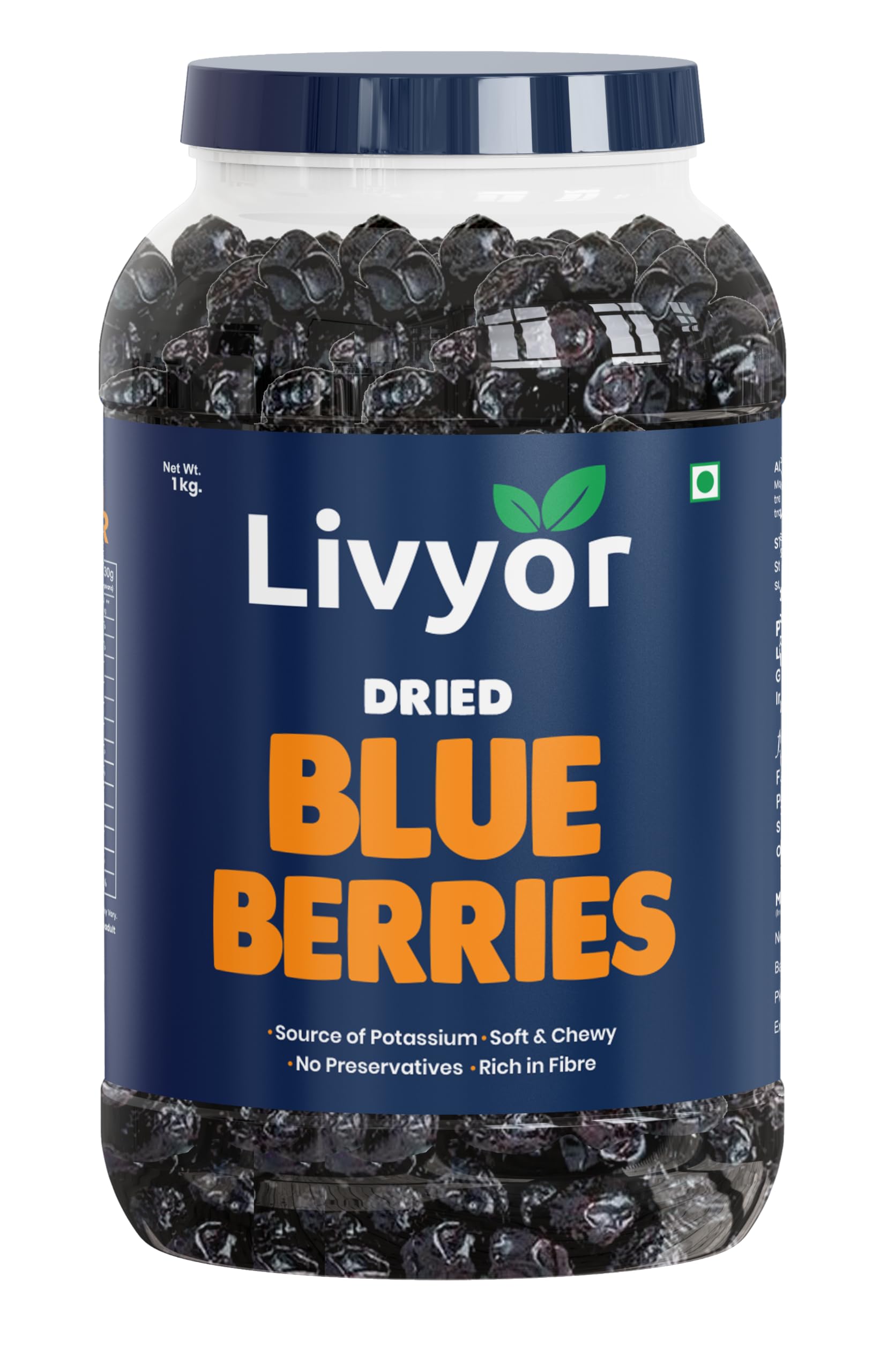 Livyor Premium Dried Fresh Blueberries for eating - 1kg | Blueberry Dry Fruits | Rich in Antioxidant | Healthy and Tasty Snack | Pack of 1-picture-20