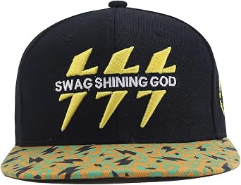 Classic Snapback Hats for Men Flat Bill Brim Baseball Cap Fashion Trucker Hats Hip Hop Style Lightning Hat