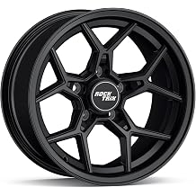 RockTrix RT105 15 inch Wheel Compatible with Jeep Wrangler YJ TJ 5x4.5 5x114.3 Bolt Pattern 15x8 -19mm Offset, 3.75in Backspace 71.5mm Bore Black, Also fits Cherokee XJ Grand Cherokee ZJ