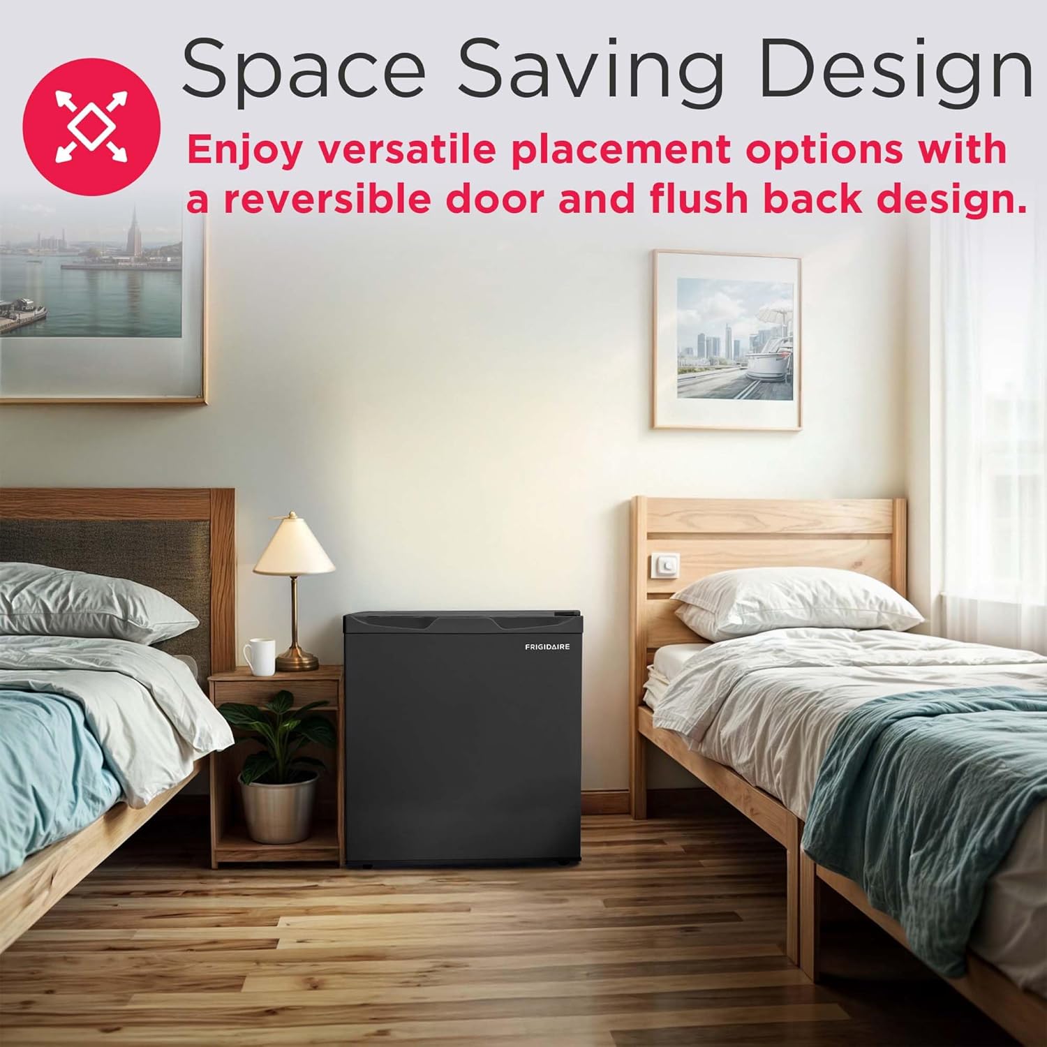 Frigidaire EFR115 Mini Refrigerator - Energy Saving - CFC Free - Slide Out Shelves - Ideal for for Dorm, Office, RV, Garage, Apartment - 1.6 Cubic Feet, Black