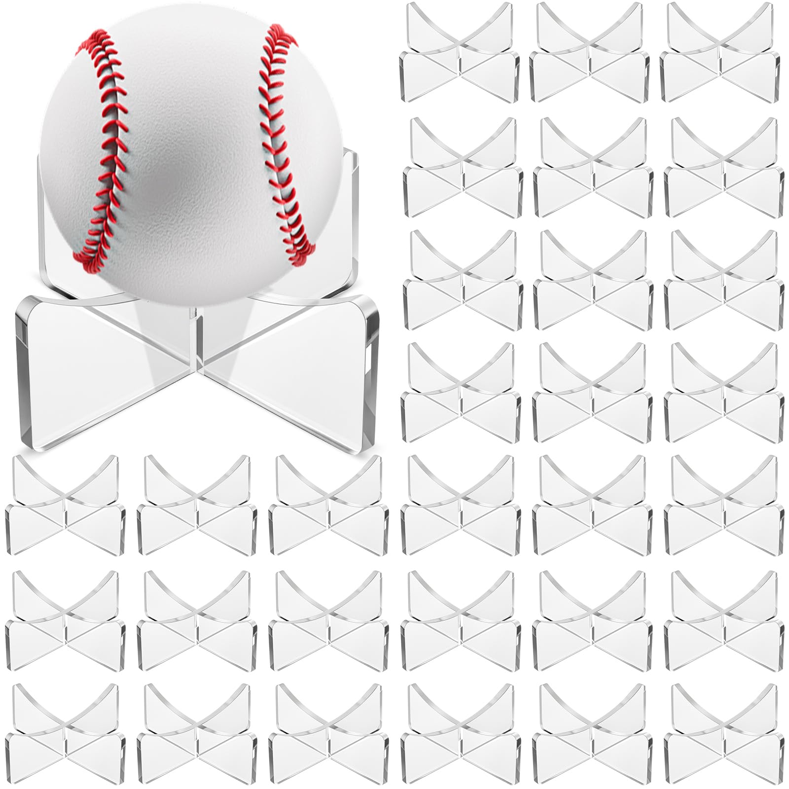 Mudder 48 Pack Acrylic Ball Stand 3.54 X1.3 Inch Bulk