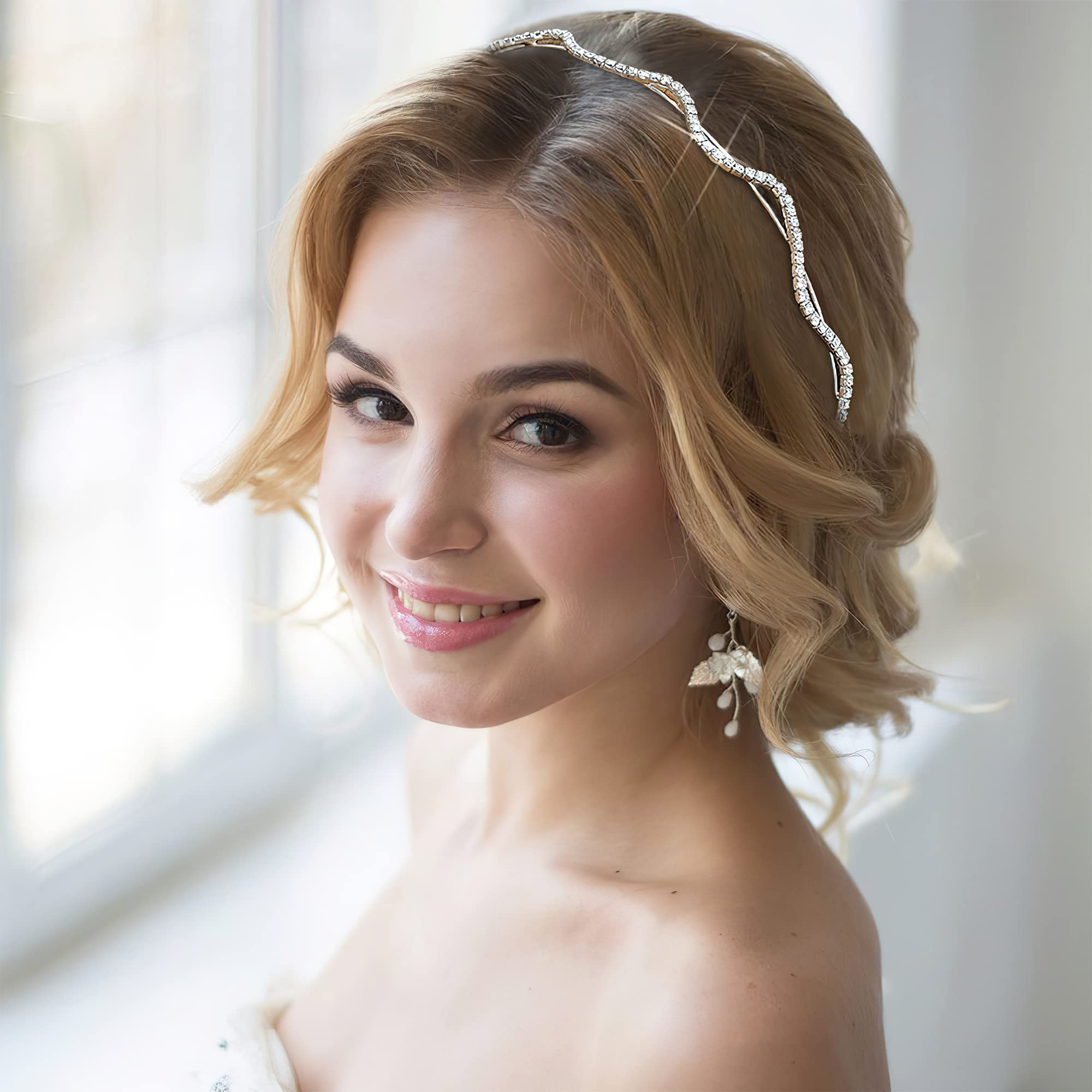 Juego De 8 Diademas Con Perlas Y Cristales - Plateadas Y Doradas - Para Mujeres, Niñas Y Adolescentes - Ideal Para Fiestas Y Eventos
