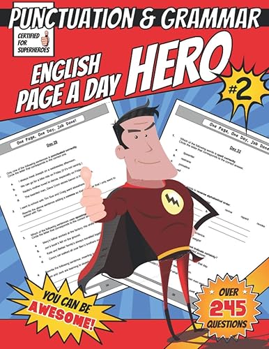 Page A Day Hero - ENGLISH: Spelling, Punctuation and Grammar Study Book - Ages 9-12: Perfect for home learning (KS2 English SATs) - Answers Included - ... Vocabulary Skills and Confidence Every Day