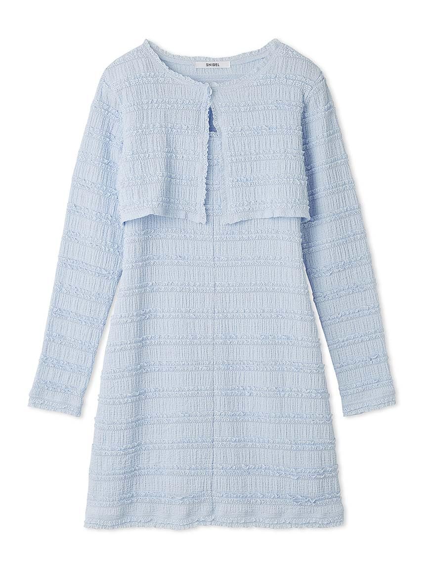 【ゆりあ】SNIDEL カーデセットカットレースワンピース ブラック カーデセットカットレースワンピース/スナイデル スナイデル