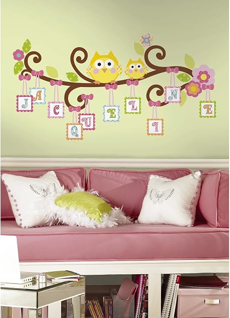RoomMates Repositionable Childrens Personalisable Wall Stickers Scroll Tree Letter Branch
