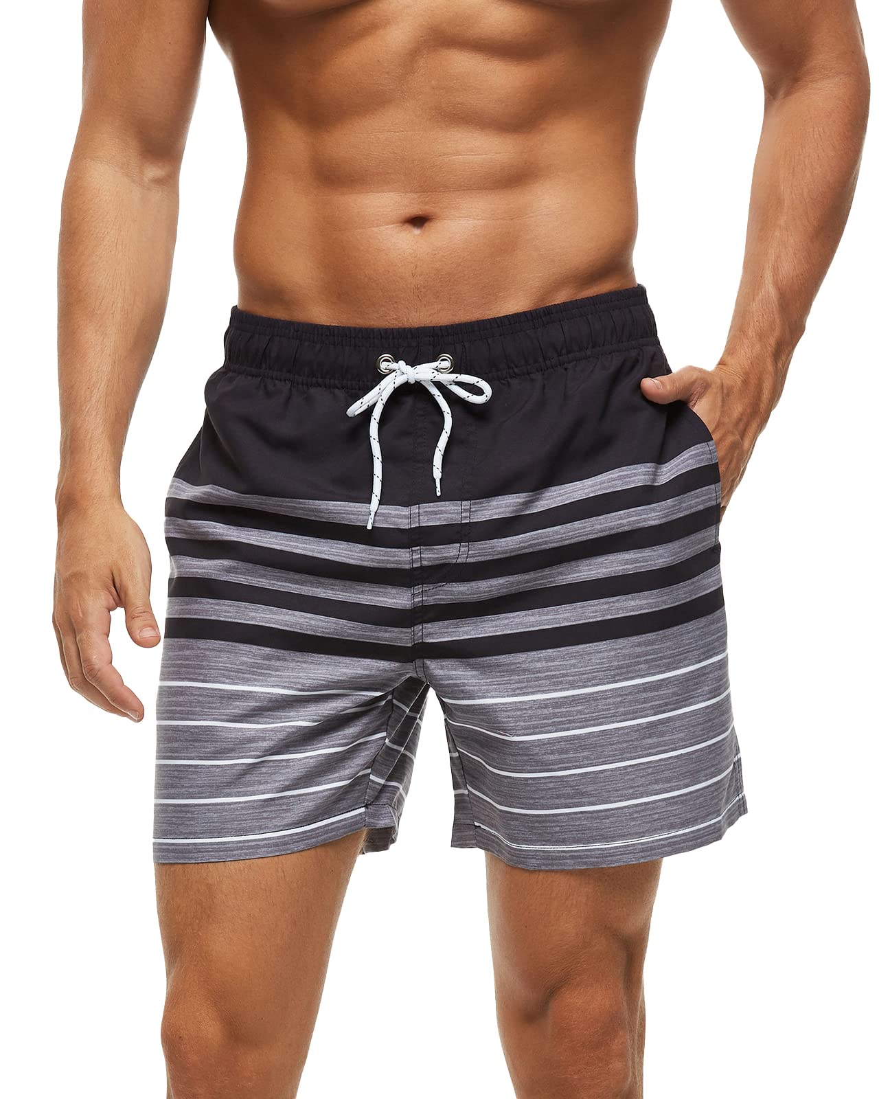Domee Bañador de Natación Shorts Playa Secado Rápido Pantalones Cortos Hombre