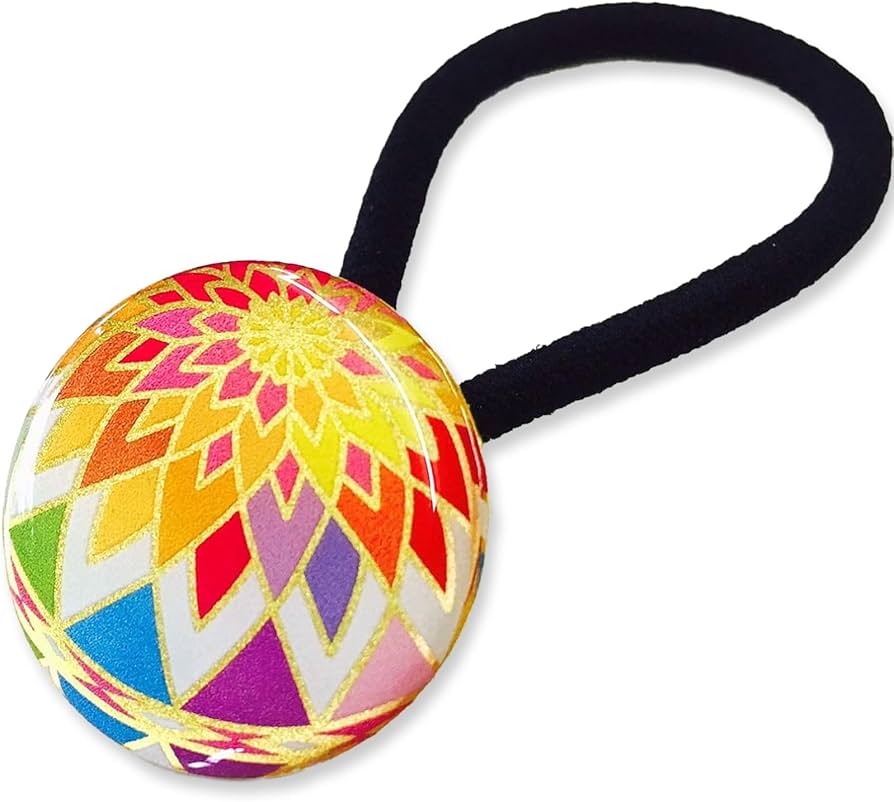 Amazon | 加賀手まり 飾りゴム 菊華やぎ てまり ヘアゴム ヘア