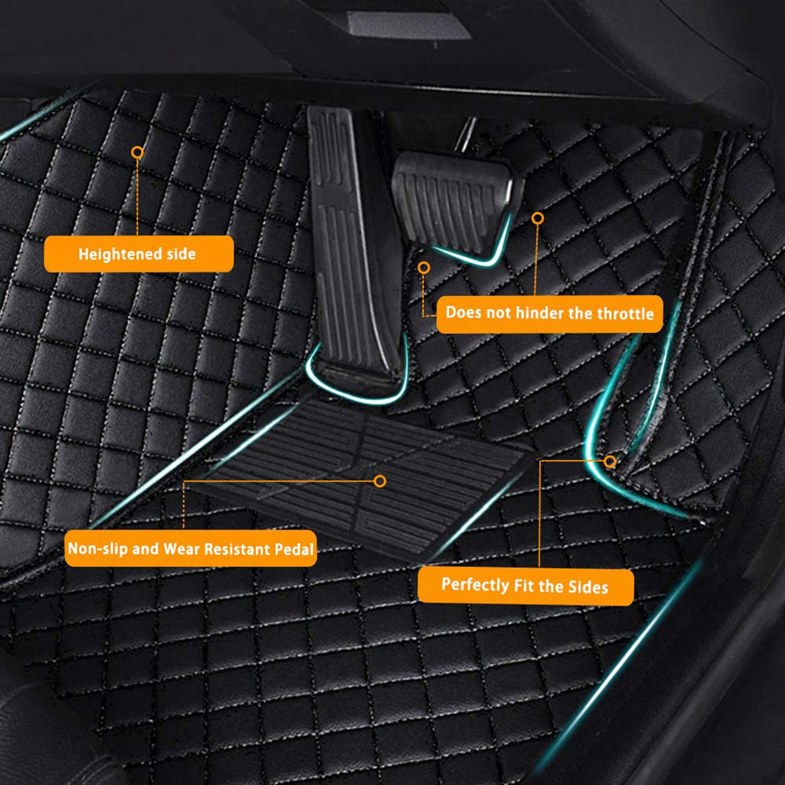 Fussmatten Auto für Landrover Freelander 2003-2007