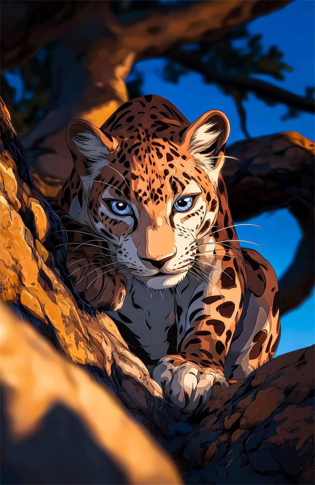 Puzzle 1200 Pezzi Scogliera Leopardo Puzzle per Adulti, Difficile e Sfidante con Poster Idea Regalo per Appassionati Puzzle Classici