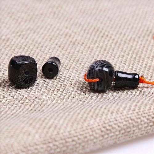 Miniatura 2 de Juego de cuentas de gurú de Buda Mala para oración tibetana, hechas a mano (ónix sardónix, ágata de Botswana, 0.472 in x 0.827 in)