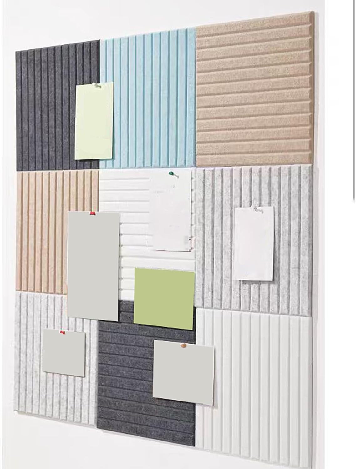 12 Pcs Bulletin Board,Decorative Felt Pin Panels,11*11"Square Prayer Vision Pin Boards With Self-Adhesive Tape About 30 Push Pins,for Home Kitchen Office Walls(Size:30*30cm,Color:Violet)