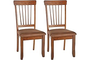 Signature Design by Ashley Berringer 18" Rustic Dining Chair with Cushions, 2...