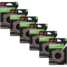 3M Super Strength Automotive Molding Tape 46 mil, 1/2 in. x 5 ft. Black 6-Pack