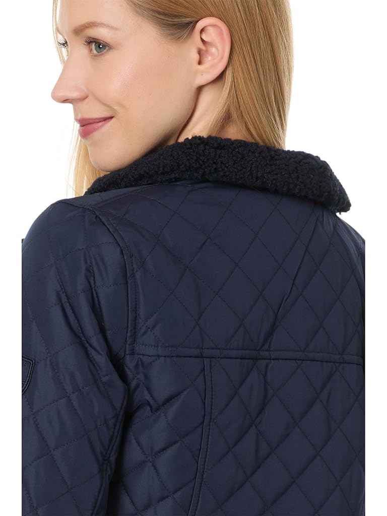 Tommy Hilfiger Faux Fur Trimmed Quilted Jacket