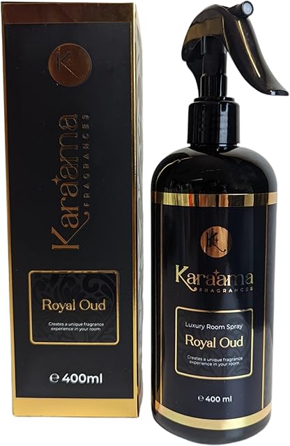 Karaama London Fragrance Luxury Room Perfume Spray, 400 mL Royal Oud Room Spray and Air Freshener Spray for Home Fragrance, Air Spray Diffuser to Elevate Atmosphere of House