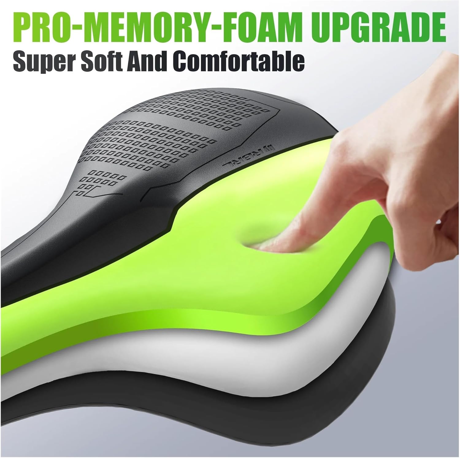 1PCS Bicycle Saddle Waterproof Bike Seat Hollow Breathable Comfortable MTB Shock Absorption for Road City Cycling