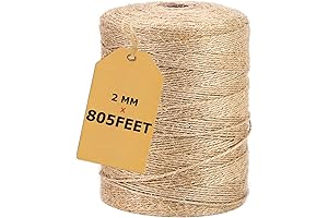 Extra Long Jute String for Crafts, 805 FT of Durable Twine