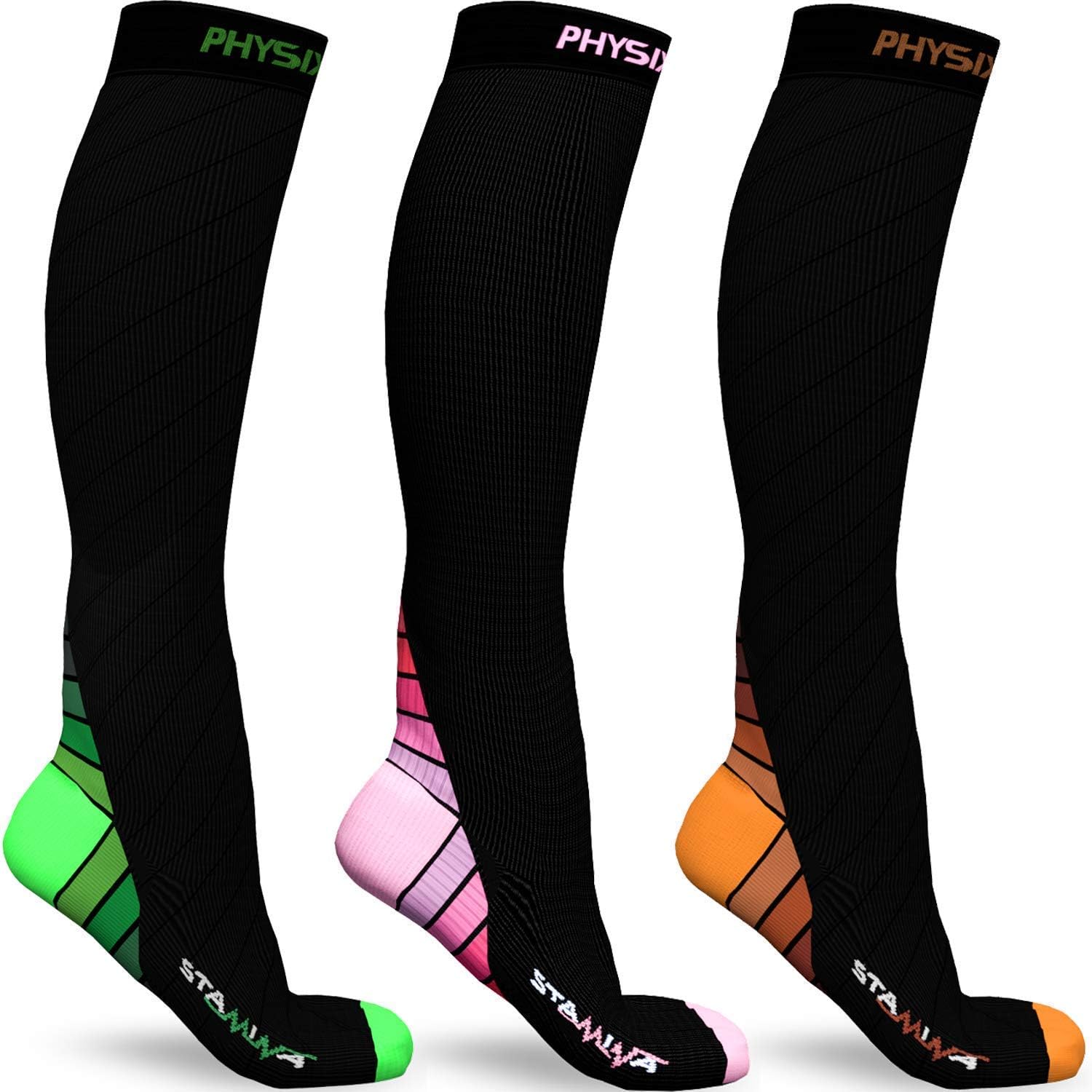 Buy Physix Gear Sport 3 Pairs Of Compression Socks For Men Women In Blackpink Blackgreen Blackorange L Xl Size Online In Taiwan B08pv3q8zv Buy Physix Gear Sport 3 Pairs Of Compression Socks For Men Women In Blackpink Blackgreen Blackorange L Xl Size Online In Taiwan B08pv3q8zv