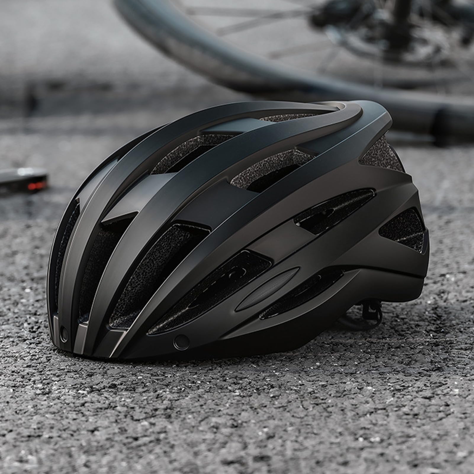 Mingzhe Casco da Bici con Visiera Magnetica Adatta per 62-65 Cm | Costruzione PC EPS, Occhiali Magnetizzati, 24 Fori di Ventilazione, Attrezzatura da Ciclismo per le Corse