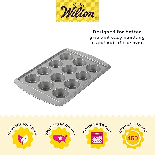 Miniatura 3 de Wilton Ever-Glide - Molde para magdalenas  Disfruta de magdalenas caseras, ideal para cupcakes, verduras asadas, huevos de papa rallada y más,