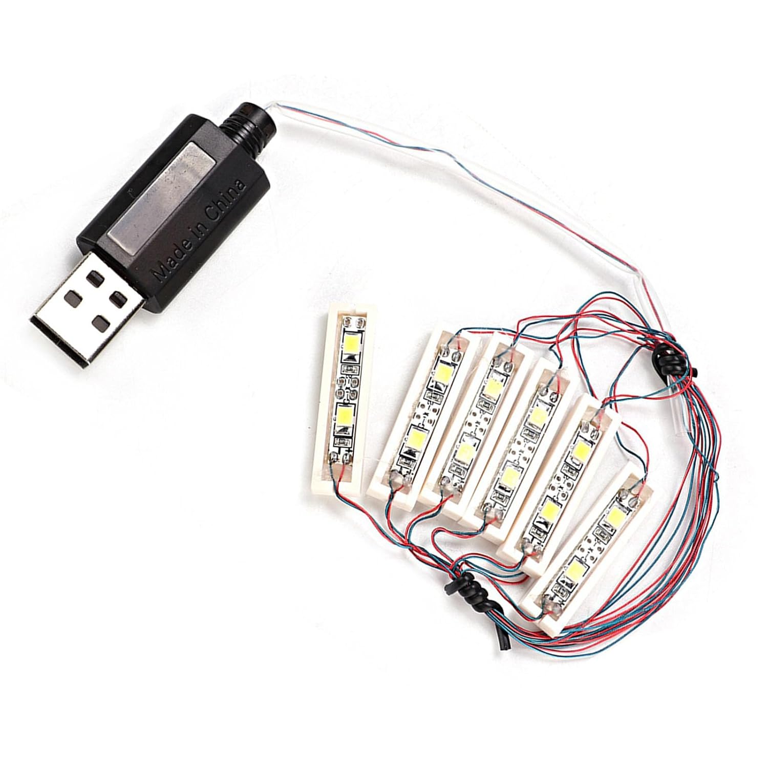 Typu Bar LED z ładowaniem USB Dekoracja DIY z Klocka ABS do Oświetlenia i Fajnych Akcesoriów Modelarskich