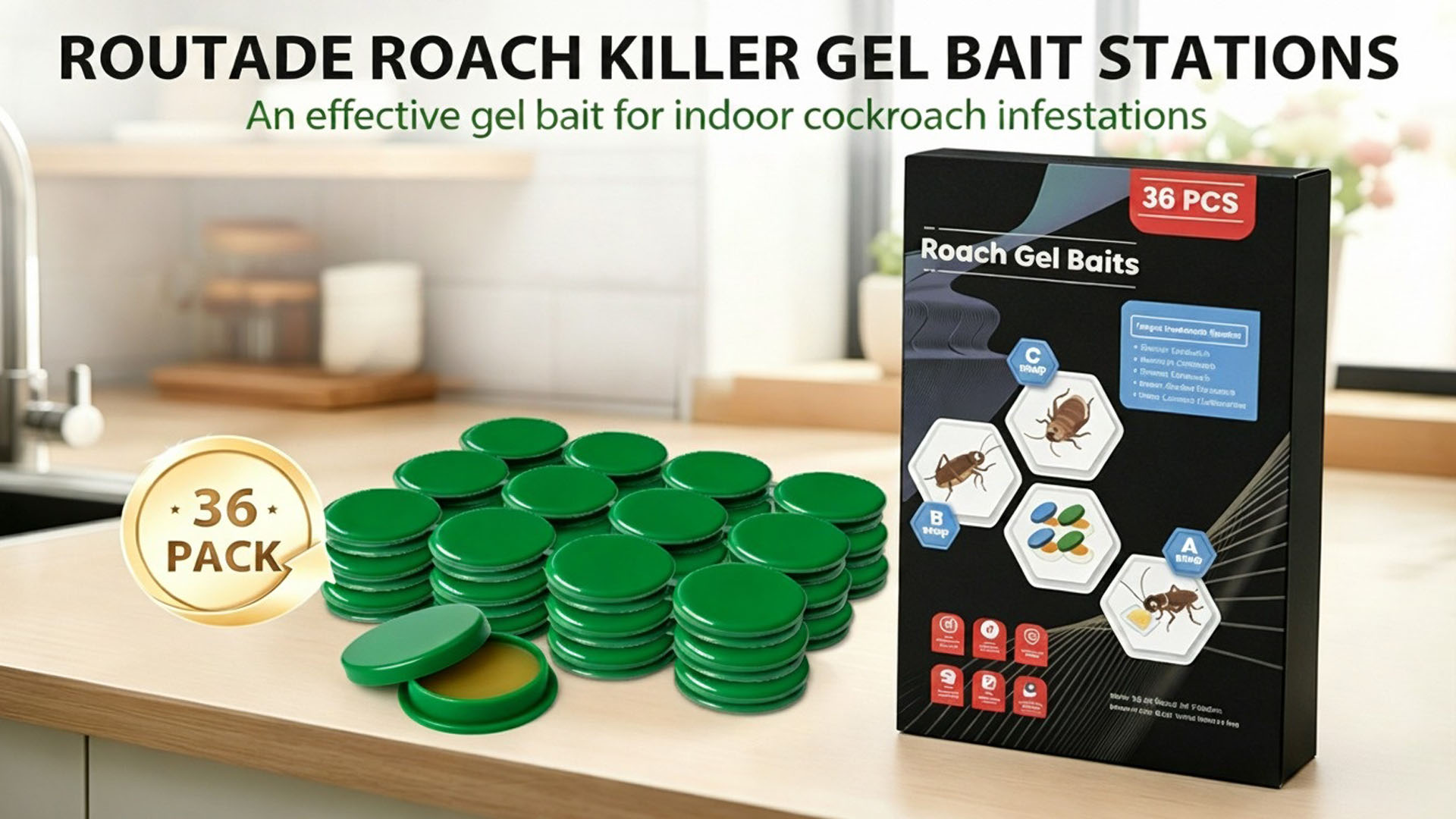 Amazon.com : 36 Pack Roach Killer Indoor Infestation Roaches Gel