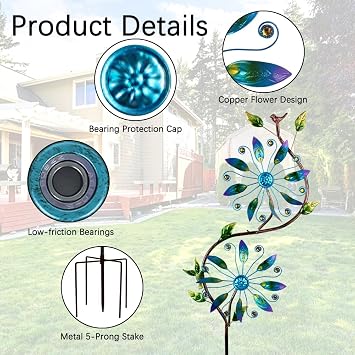 Wind Spinner for Yard and Garden Windmill Outdoor Metal Kinetic