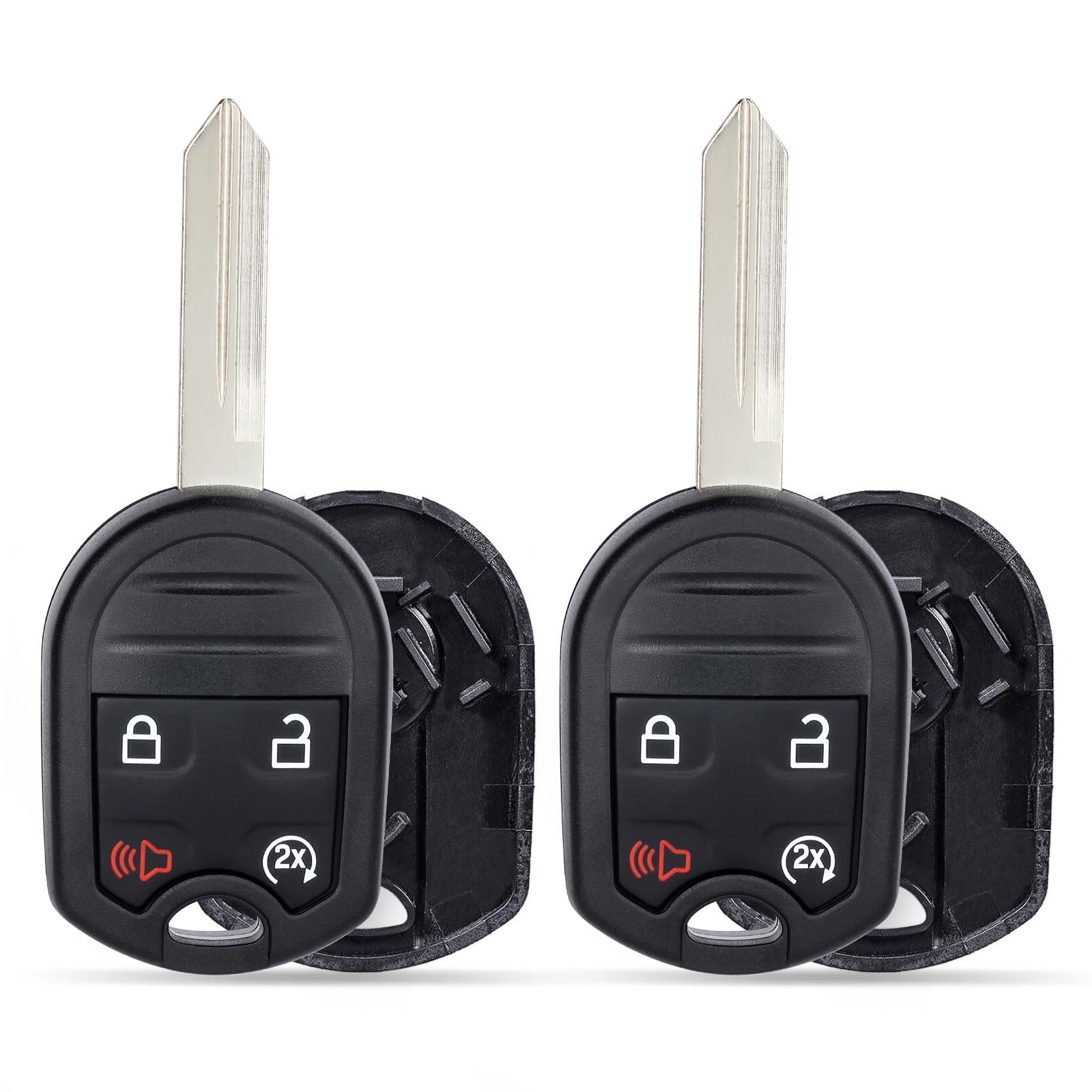 Yewong 2 Pieces Remote Key Fob Shell Case for Ford F-150 2011-2014 F-250 F-350 2011-2016 F-450 2012-2016 for Lincoln Navigator 2014-2017 Mark LT 2011-2014 CWTWB1U793 4 Buttons