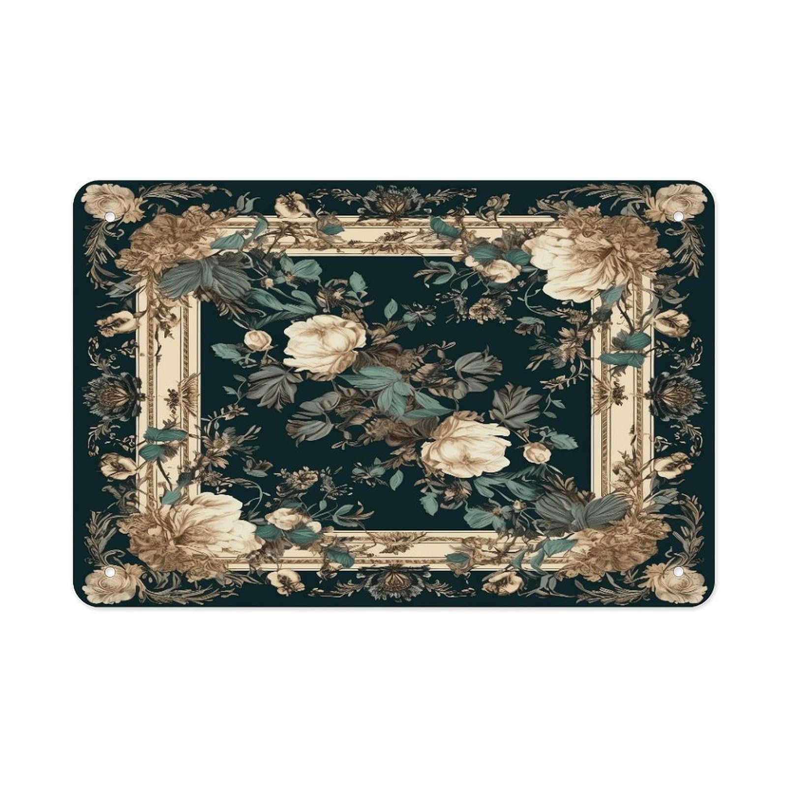 Fodpand Style Flowers On Frame Wall Art Metal Signs Tin Sign