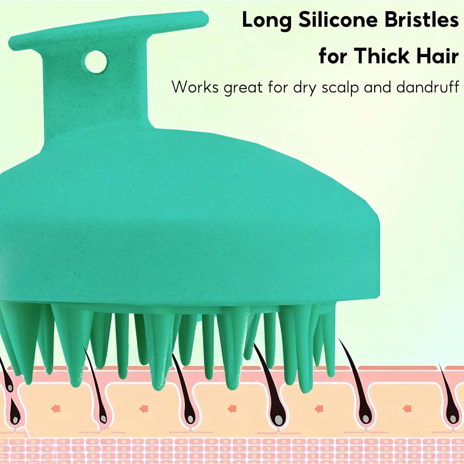 Scalp Scrub Equipped with Scalp Scrubber, Rosemary & Mint Oil Exfoliator Scrub, Deep Scalp Cleanse, 3.53oz/100g - Image 4