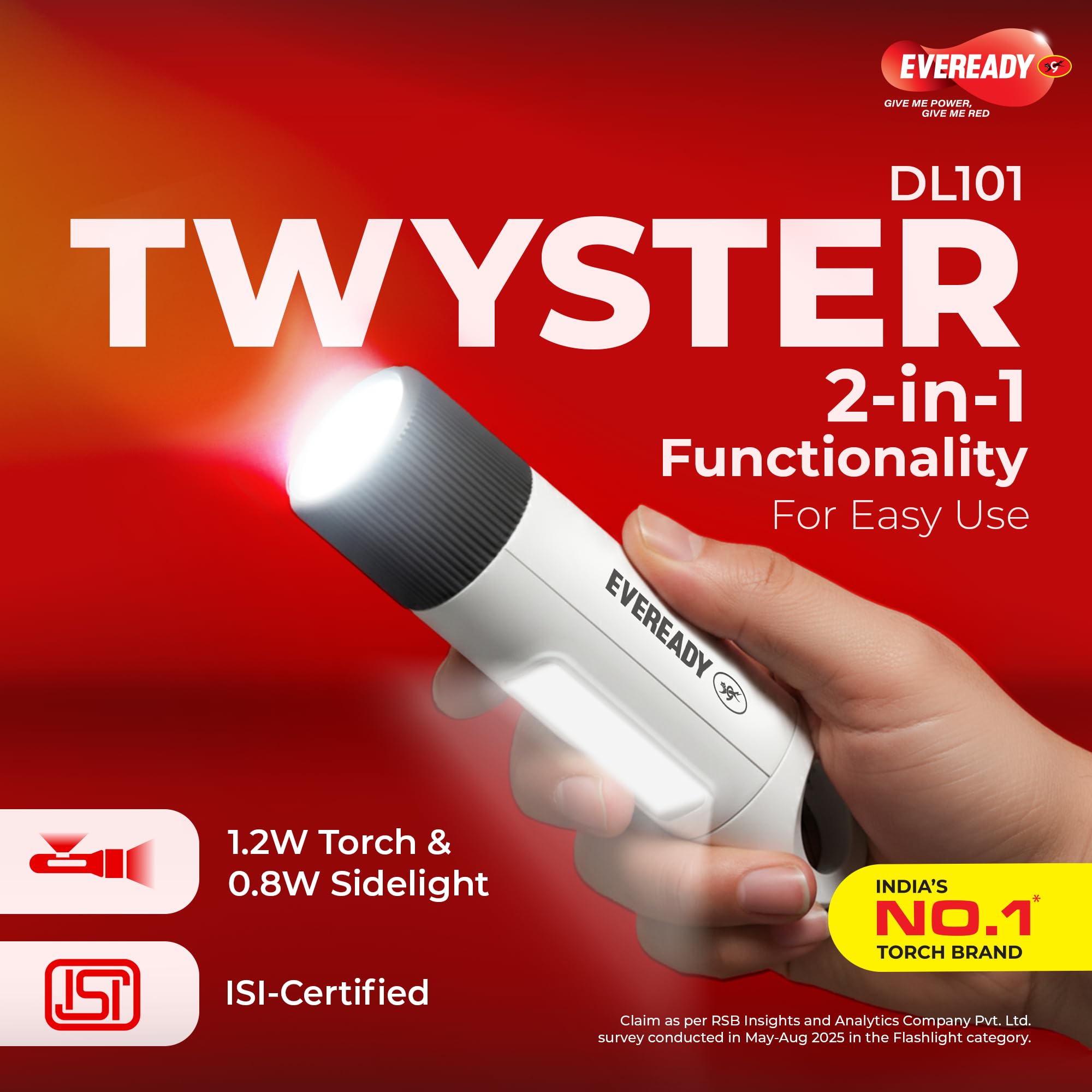 Eveready DL110 Rechargeable Torch - Emergency Light -2