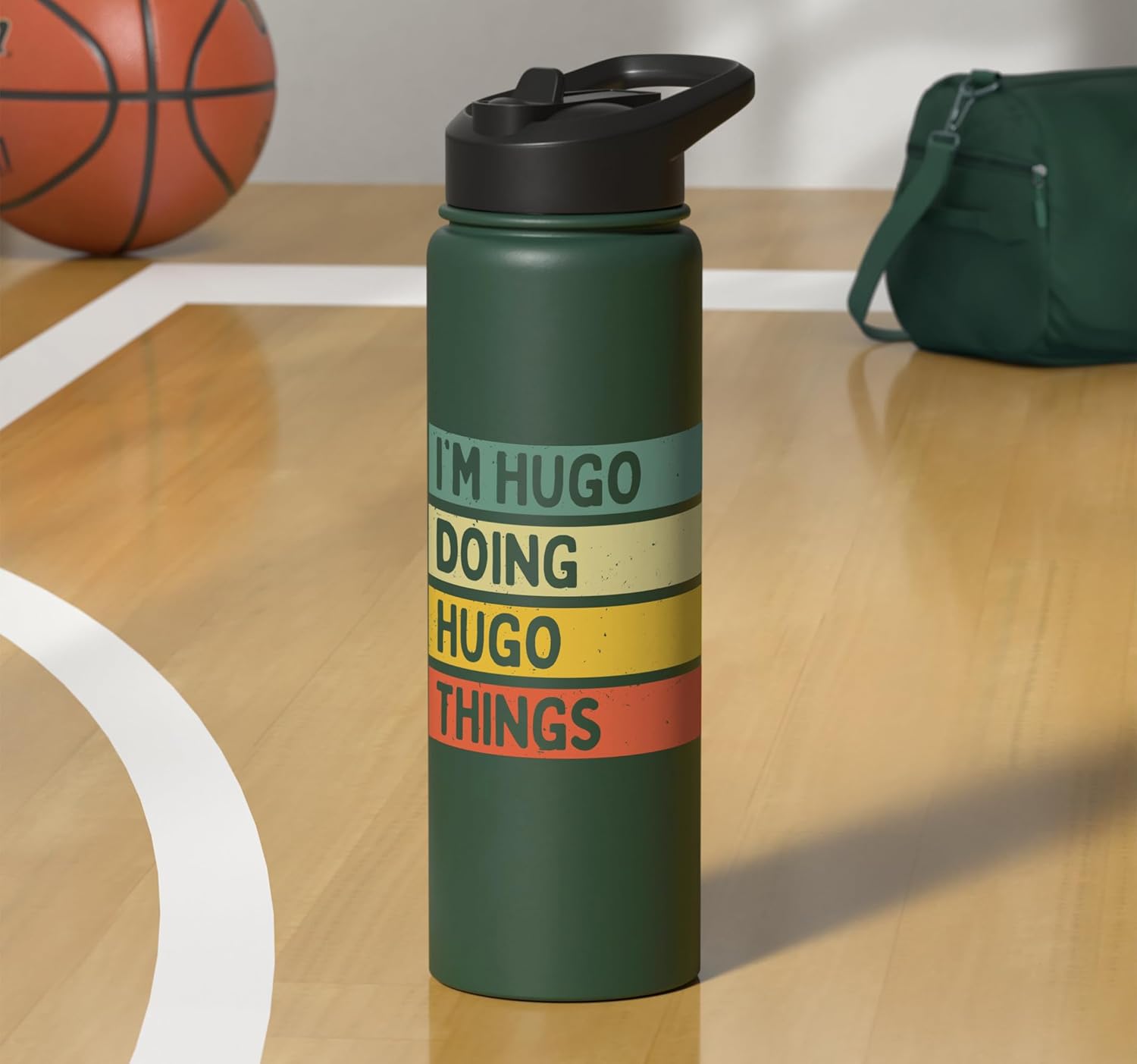 I'm Hugo Doing Hugo Things Funny Personalized Quote Stainless Steel Insulated Water Bottle