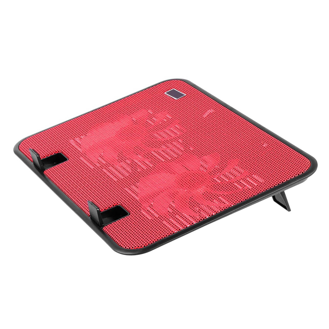 Operitacx Enfriador para Portátil Doble Ventilador USB Almohadilla De Enfriamiento Soporte Delgado Panel Metálico