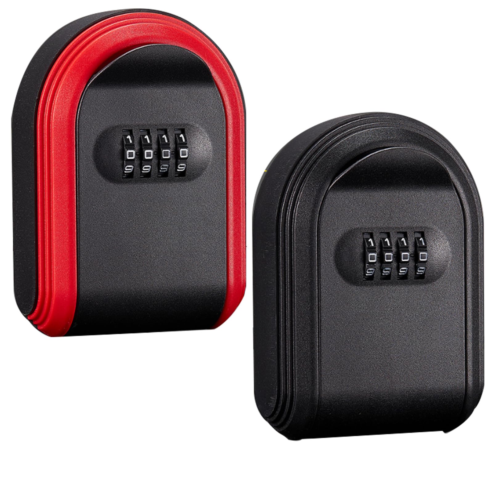 Secure Key Combination Safe, 2 Pcs Key Safe Wall Mounted, Key Lock Box for House or Office Keys with Strong 4 Digit Lock