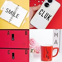 Vista 7 de 12 hojas de calcomanías del alfabeto, calcomanías de vinilo autoadhesivas negras estéticas, calcomanías de letras impermeables para botellas