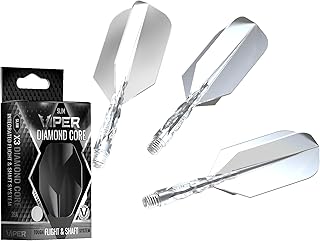 Viper Diamond Core Integrated Dart Flight & Shaft System - Precision Darting Accessory with Tough Polymers for Enhanced Performance, Set of 3