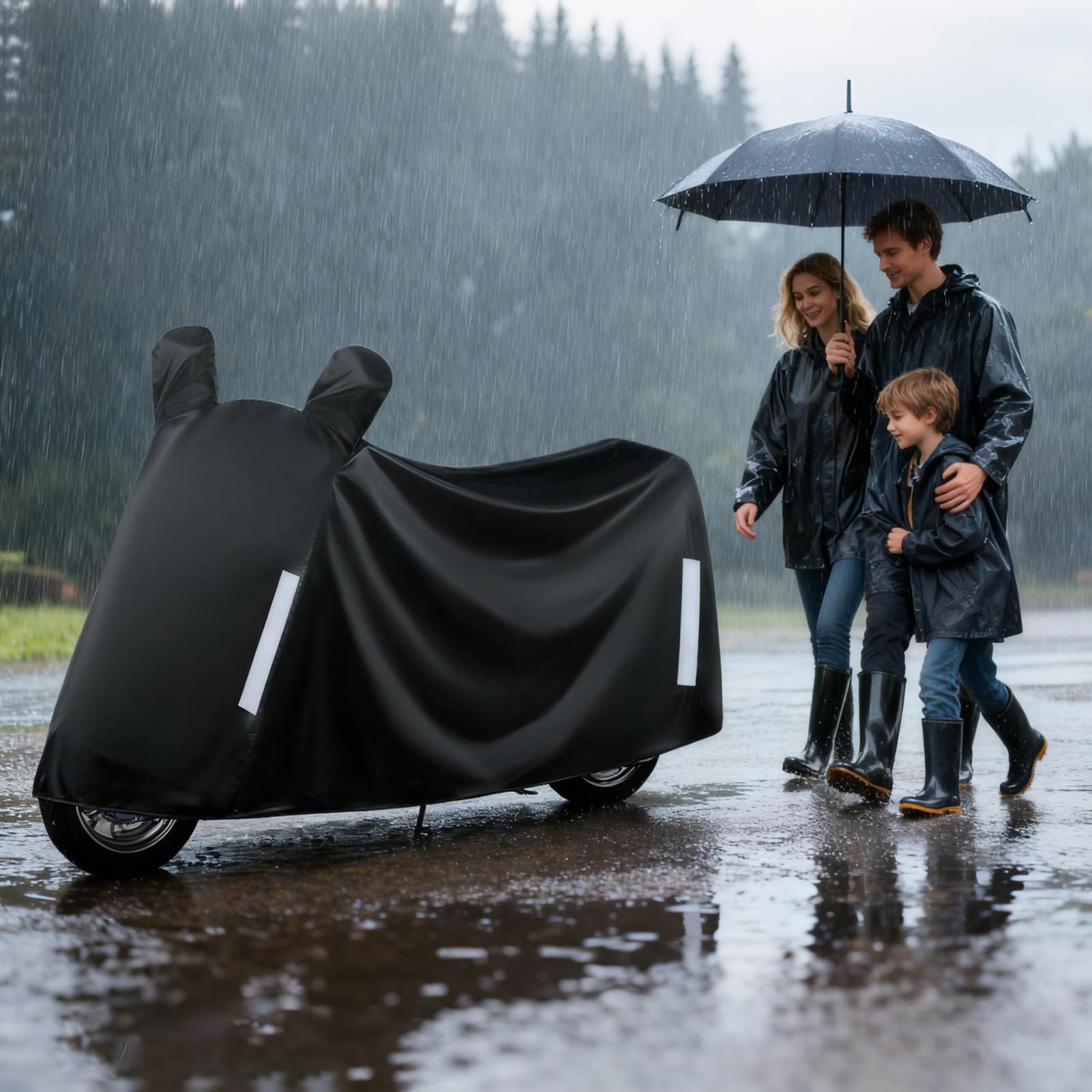 Housse de Moto Imperméable Haute Résistance Imperméable Toutes Saisons