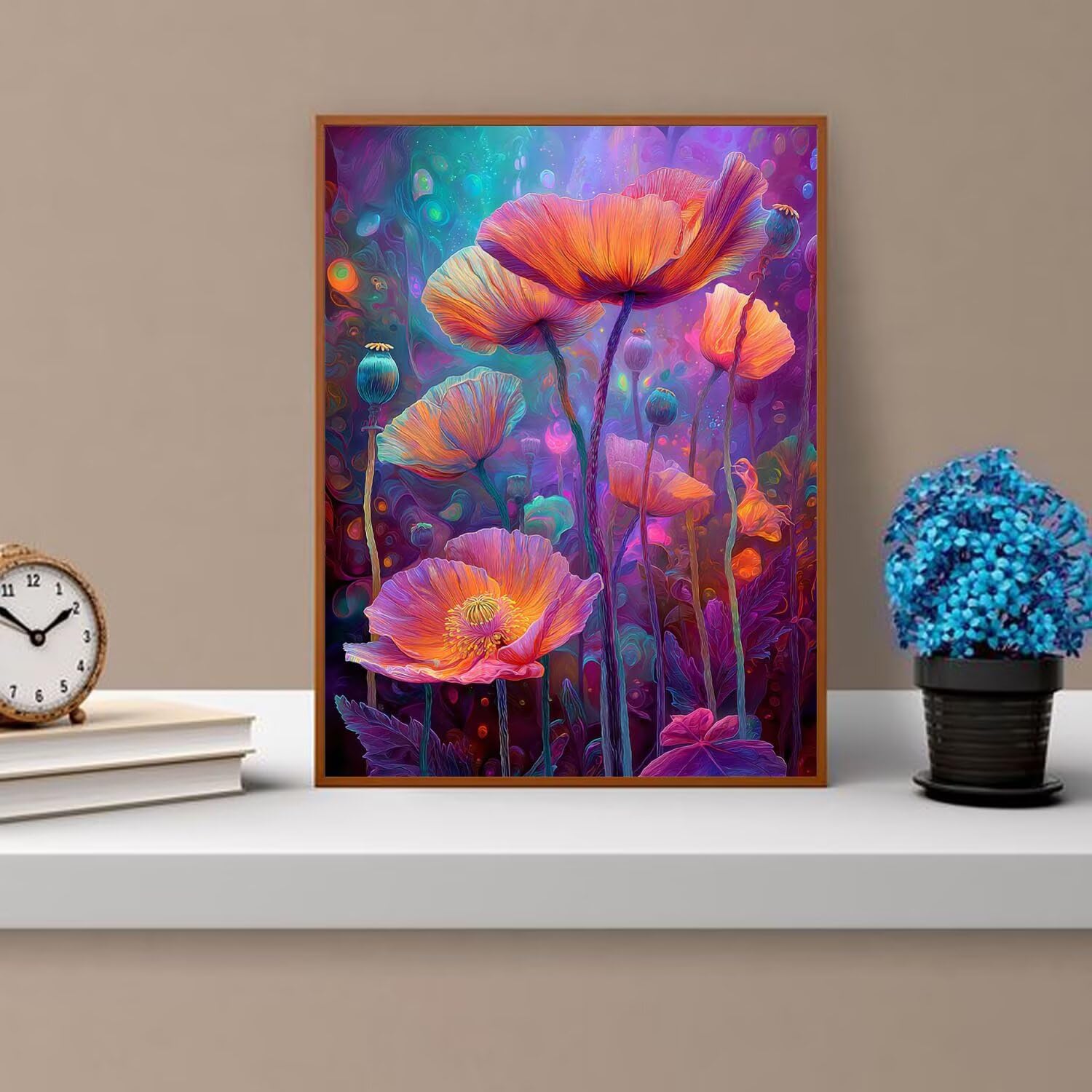 Dipingere con i Numeri Adulti Fiori, Foreste Dipingere con i Numeri Bambini DIY Kit, Set Premium con Pennelli, Decorazione Casa & Creativo Regalo di Compleanno, Attività di Tempo libero 90x120cm z-194